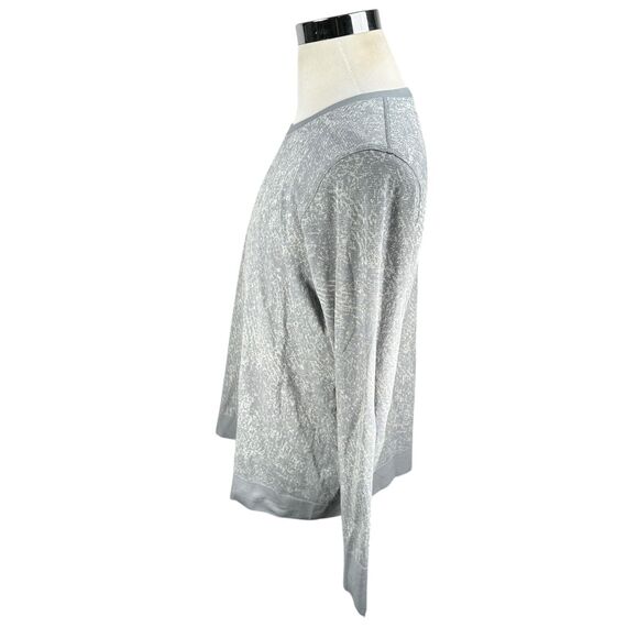Lululemon Swiftly Breathe Top Womens 14 Long Sleeve Gray Silverescent Activewear - Picture 4 of 10